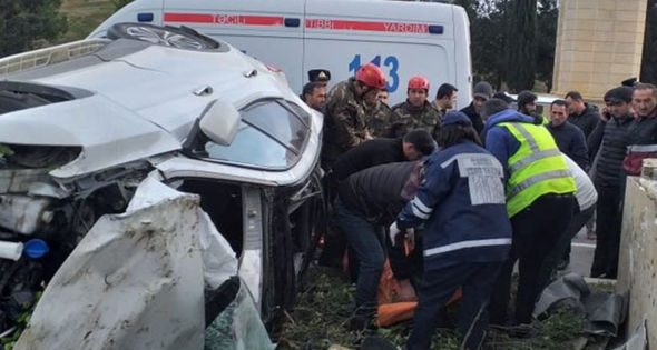 Azərbaycanda dəhşətli qəza: yasa gedənlər öldü – FOTO