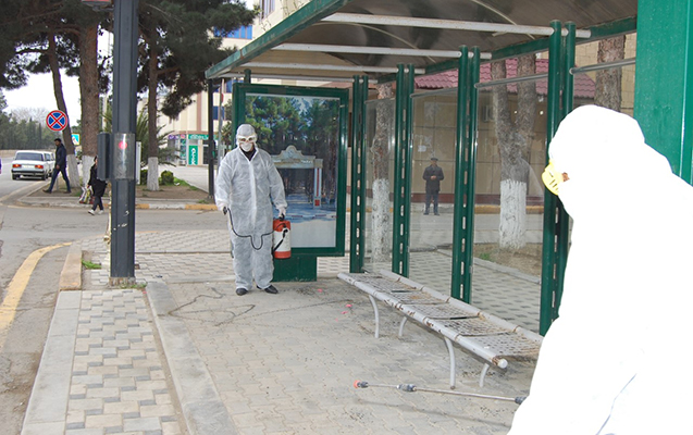 Şirvanda dezinfeksiya tədbirləri gücləndirildi – Fotolar