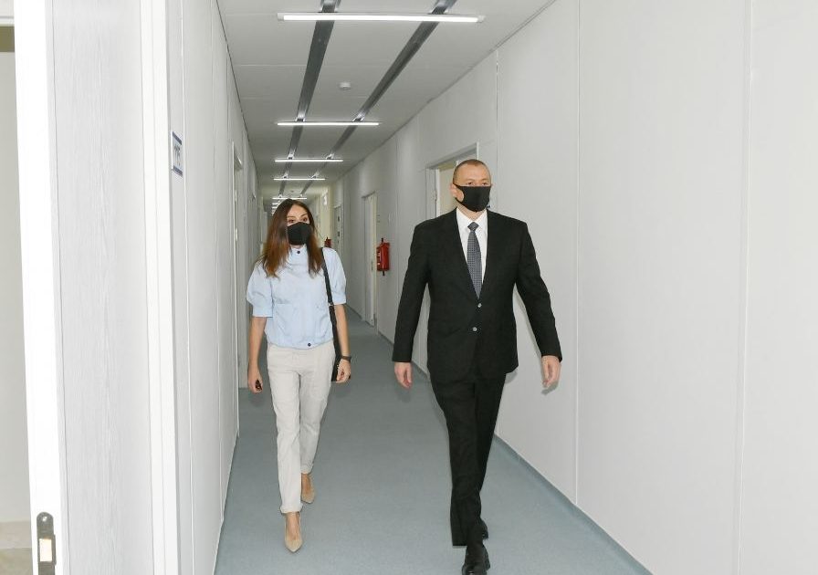 İlham Əliyev və xanımı üç modul tipli xəstəxananın açılışı – FOTO