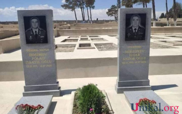 Şəhid generalla polkovnikin məzar daşı hazırdır - Foto 1 Şəhid generalla polkovnikin məzar daşı hazırdır – Foto