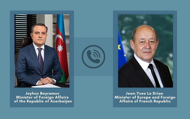 Ceyhun Bayramov və Fransanın XİN naziri arasında telefon danışığı olub 1 Ceyhun Bayramov və Fransanın XİN naziri arasında telefon danışığı olub