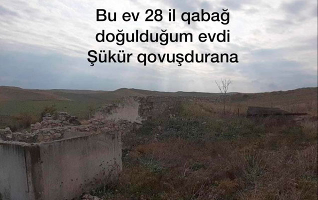 Qara Qarayev Füzulidəki evlərinin fotosunu paylaşdı 1 Qara Qarayev Füzulidəki evlərinin fotosunu paylaşdı
