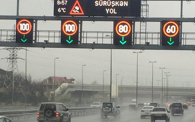 Bu yollarda sürət həddi endirildi 1 Bu yollarda sürət həddi endirildi