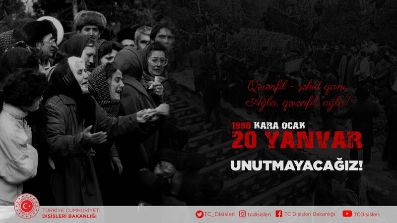 Türkiyə XİN-dən 20 Yanvarla bağlı paylaşım 1 Türkiyə XİN-dən 20 Yanvarla bağlı paylaşım