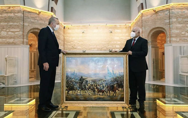 Azərbaycanlı rəssamın əsəri Ərdoğana hədiyyə edildi - Foto 3 image-esas