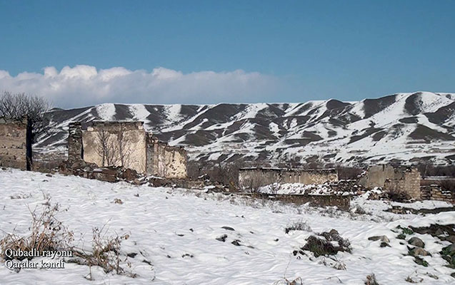 Nazirlik Qubadlının Qaralar kəndindən görüntülər yayımlayıb