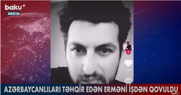 Azərbaycanlıları təhqir edən erməni işdən qovuldu - VİDEO 1 image-1616588400_qovuldu
