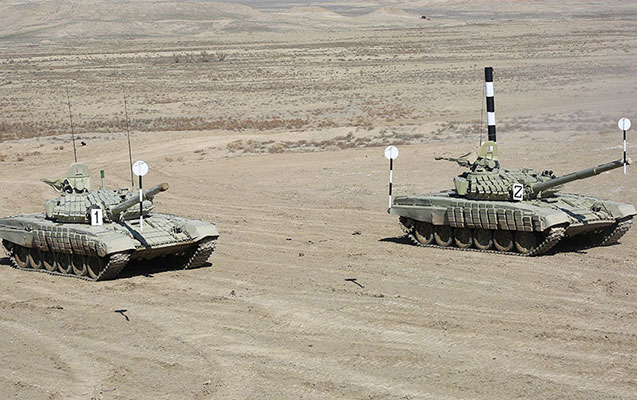 Əlahiddə Ümumqoşun Ordunun tankçıları məşğələlər keçir - Fotolar+Video 5 image-tank