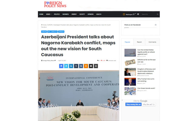 “Foreign Policy News” Prezidentin ADA-dakı çıxışını işıqlandırdı 1 image-1-1