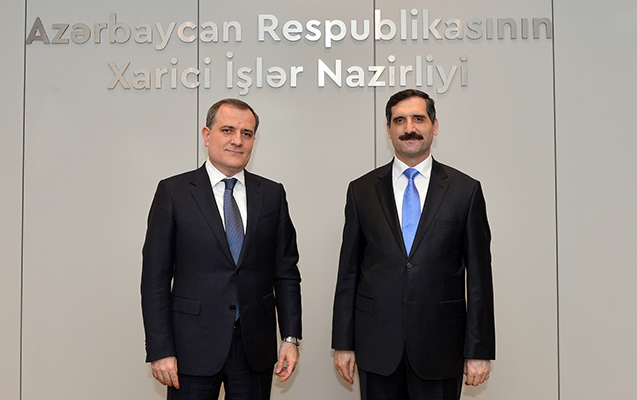 Ceyhun Bayramov Erkan Özoralla görüşdü