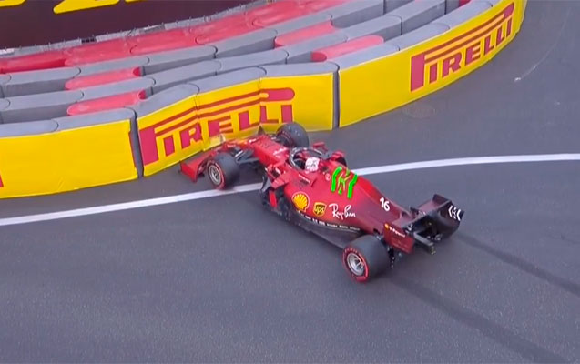 Məşhur pilot da Bakıdakı Formula 1-də qəza törətdi – Fotolar