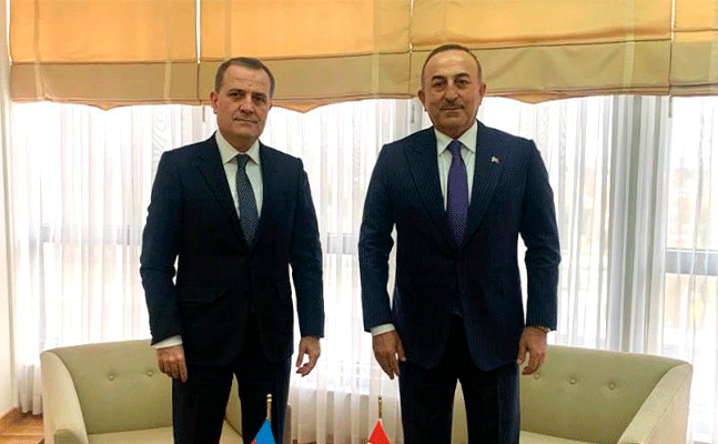 Ceyhun Bayramov Çavuşoğlu ilə görüşdü - Foto 2 image-cavusss