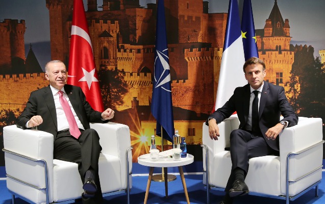 Ərdoğan Madriddə Makronla görüşdü - Foto 1 image-erdoghan