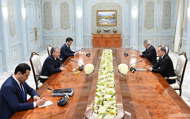 Ceyhun Bayramov Şavkat Mirziyoyev ilə görüşdü 1 image-16745687504658561029_1200x630