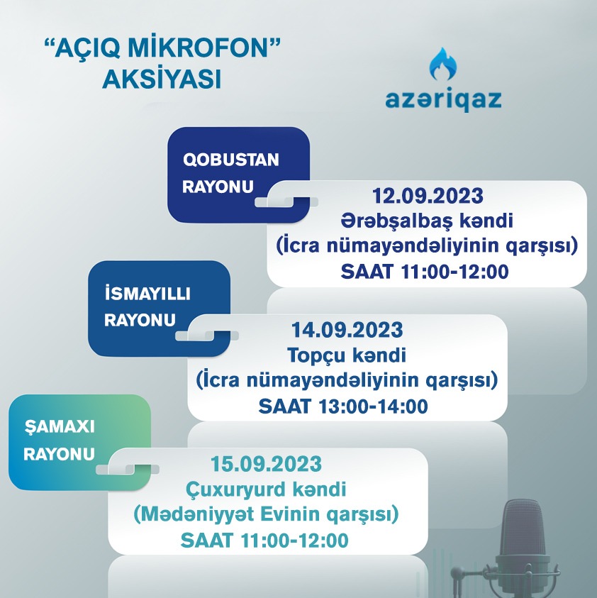 SOCAR “Azəriqaz” İB-nin “Açıq mikrofon” aksiyası davam edir