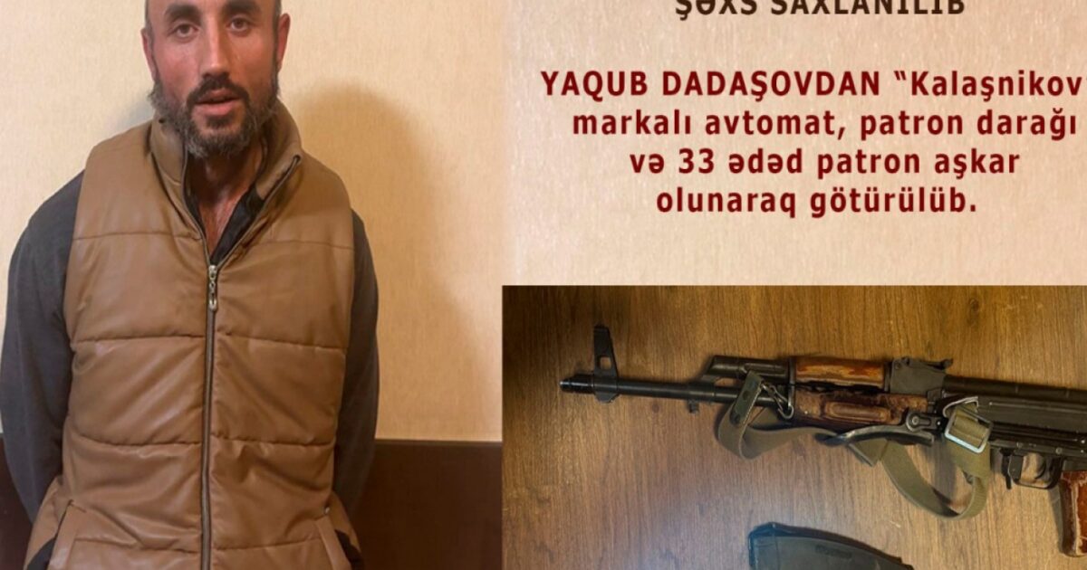 Sumqayıtda “Kalaşnikov” satan şəxs saxlanıldı 1 image-1707975698-65cda367abdba65cda367abdbb170797552765cda367abdb865cda367abdb9