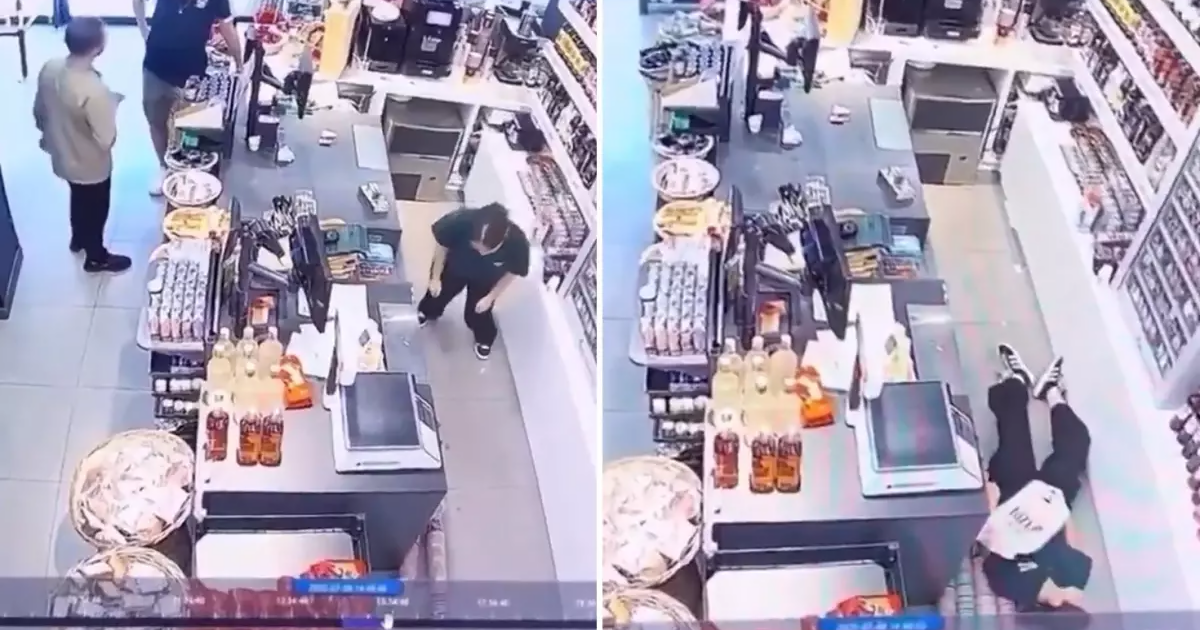 Marketdə kassir işləyən qızın yorğunluqdan ürəyi getdi - VİDEO 1 image-1288487