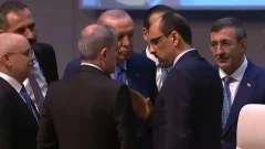 Ərdoğan Bayramovla ayaqüstü söhbət etdi
